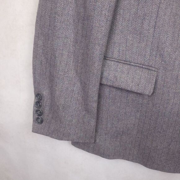Vintage Anthony Allen Brown Wool Blend Two Button Blazer Size Med - Picture 10 of 13
